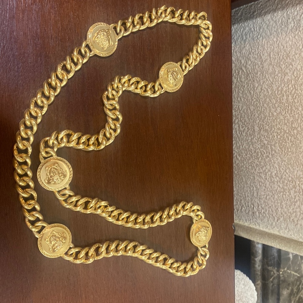 Versace Medusa long necklace